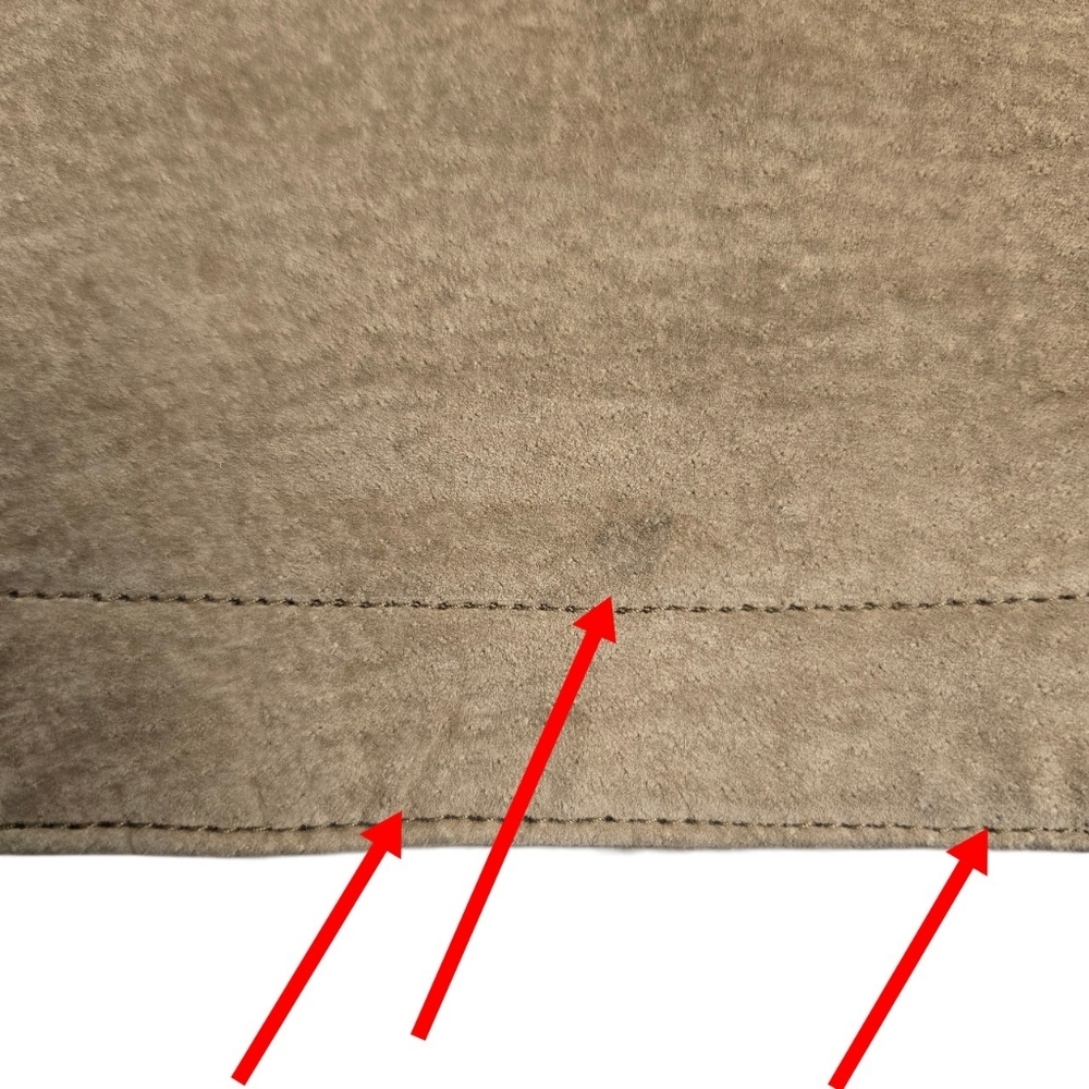 Eddie Bauer Genuine Leather Tan Jacket Button Front Y2K Faux Shearling Lined XL - Picture 13 of 15